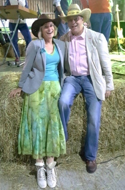 John Edwards and Jacquie Willoughby at the Rotary Club of Bideford barn dance that sparked a major funding project for Children’s Hospice South West